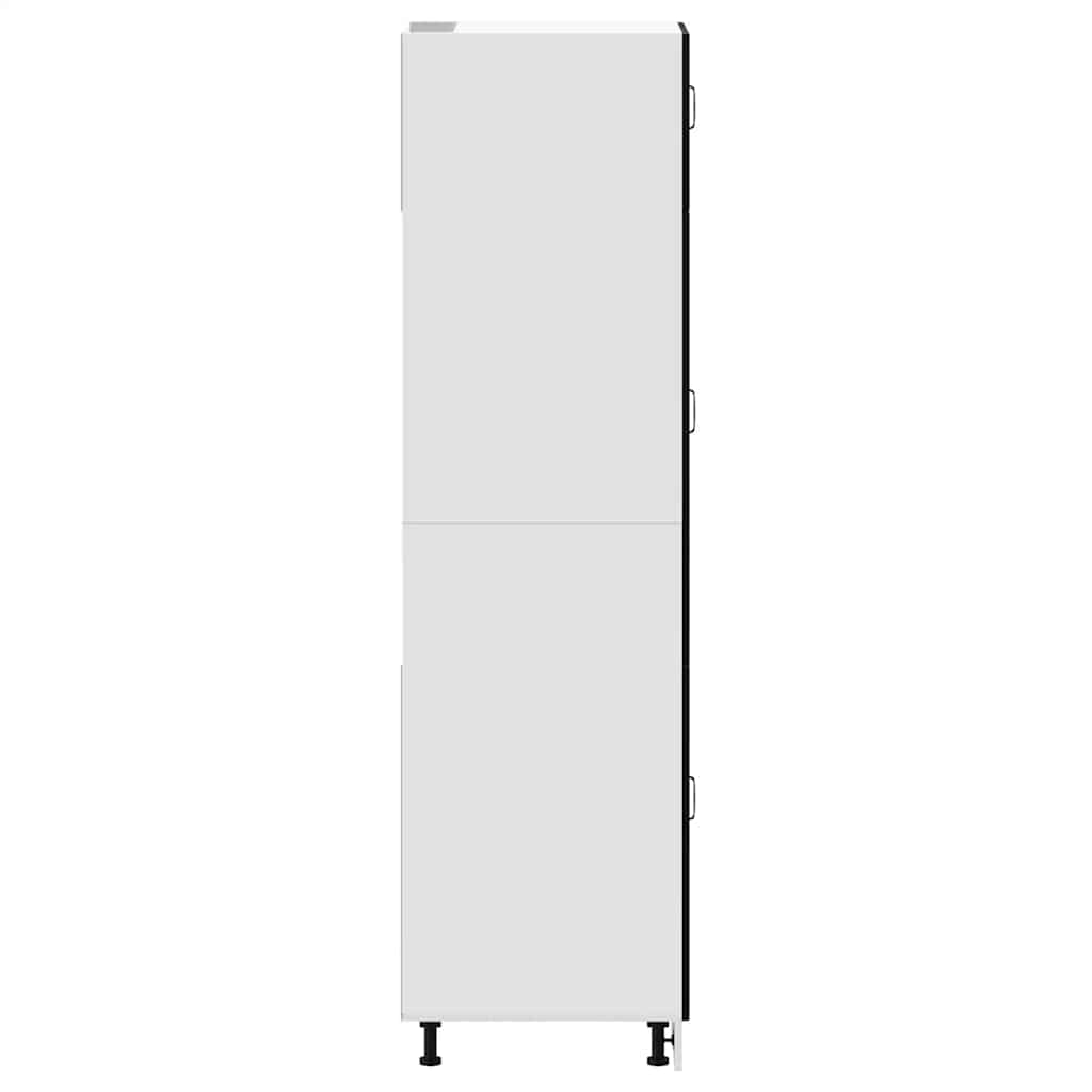 vidaXL Ντουλάπι κουζίνας "Lucca" Μαύρο μηχανουργικό ξύλο