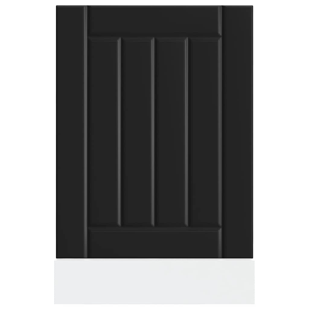 vidaXL Πίνακας πλυντηρίου πιάτων "Lucca" Μαύρο μηχανουργικό ξύλο