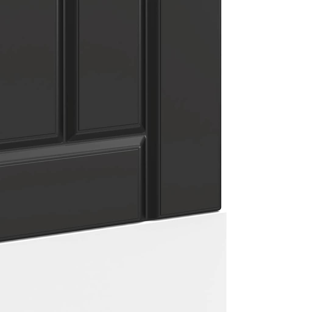 vidaXL Πίνακας πλυντηρίου πιάτων "Lucca" Μαύρο μηχανουργικό ξύλο