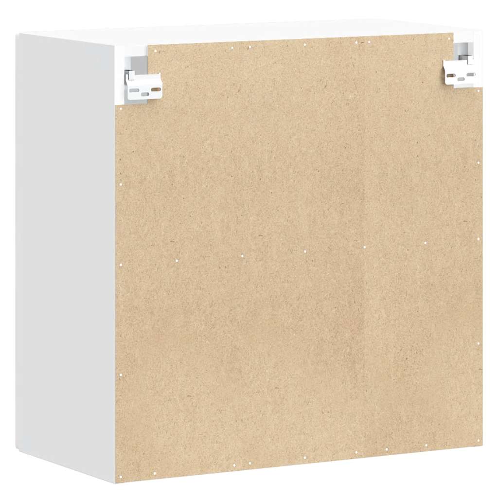 vidaXL Ντουλάπι τοίχου κουζίνας με γυάλινη πόρτα "Lucca" Λευκό