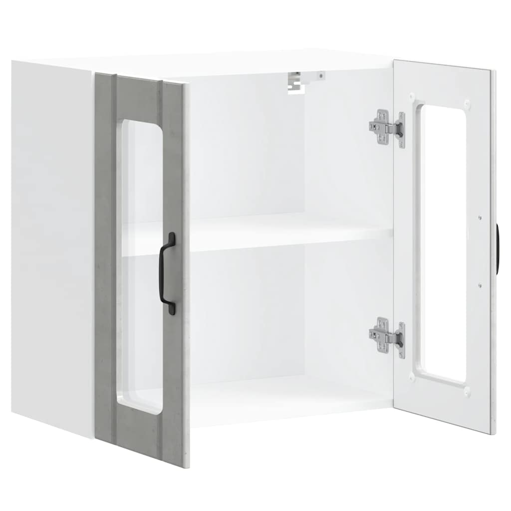 vidaXL Ντουλάπι τοίχου κουζίνας με γυάλινη πόρτα "Lucca"