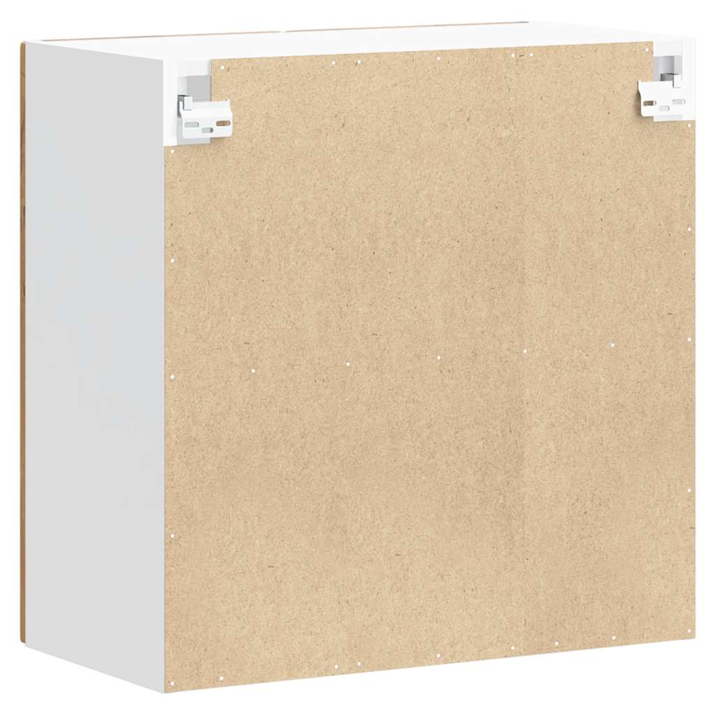 vidaXL Ντουλάπι Κουζίνας με Γυάλινη Πόρτα "Lucca" από Παλιό Ξύλο Μηχανικής Επεξεργασίας