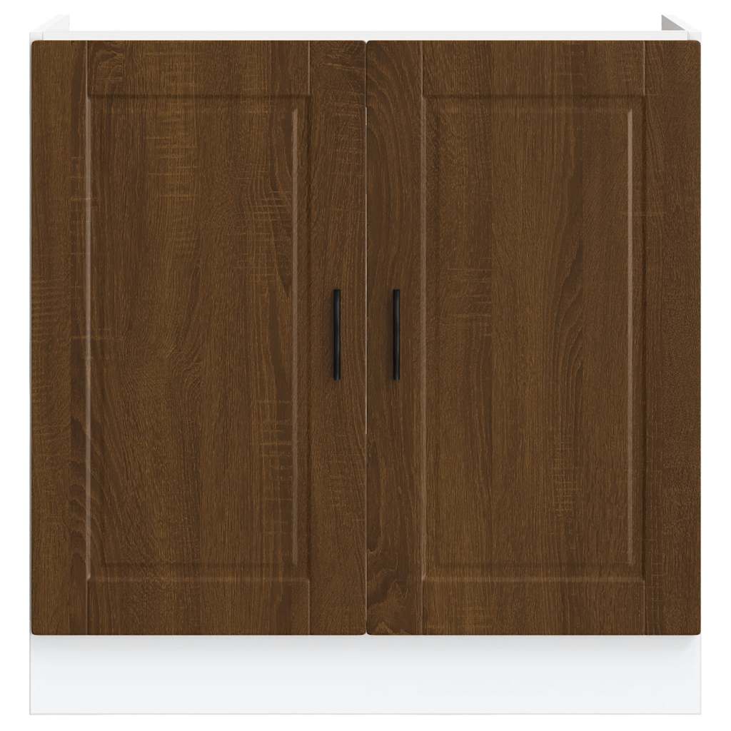 vidaXL Ντουλάπι βάσης νεροχύτη Porto Καφέ Δρυς 80x46x81,5 cm
