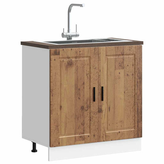 vidaXL Ντουλάπι βάσης νεροχύτη Porto Παλιό Ξύλο 80x46x81,5 cm
