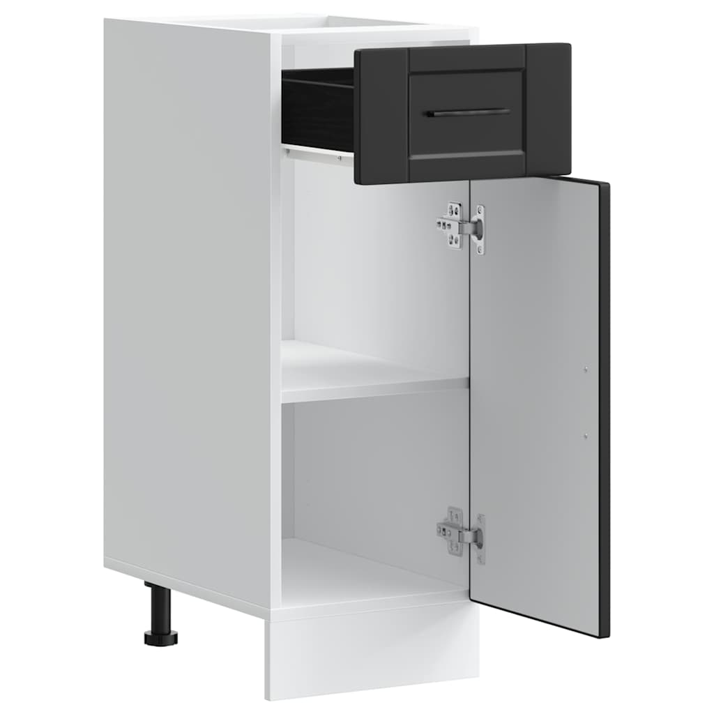 vidaXL ντουλάπι βάσης κουζίνας Porto Μαύρο κατασκευασμένο ξύλο