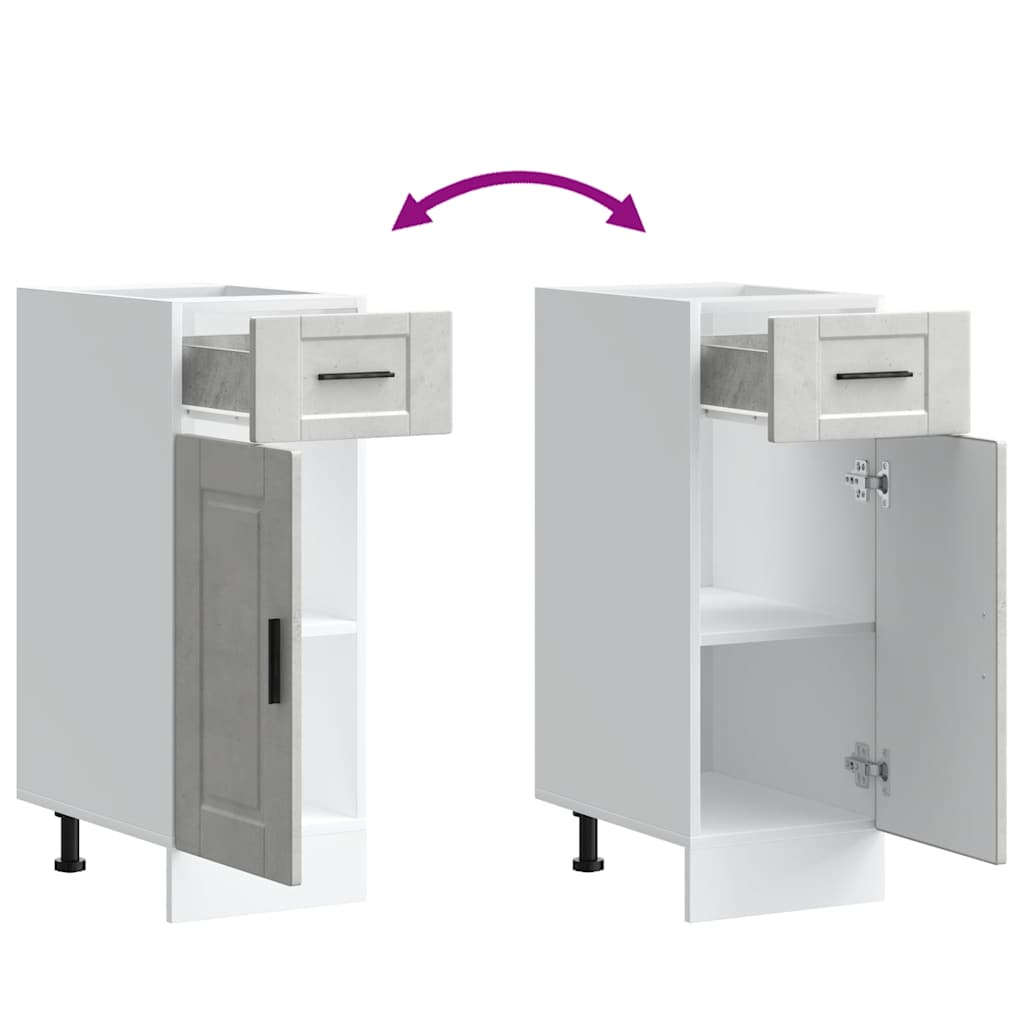 vidaXL ντουλάπι βάσης κουζίνας Porto Μπετόν Γκρι κατασκευασμένο ξύλο