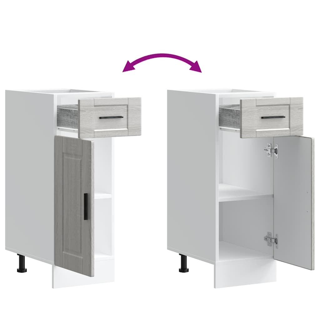 vidaXL ντουλάπι βάσης κουζίνας Porto Γκρίζο Σονόμα κατασκευασμένο ξύλο