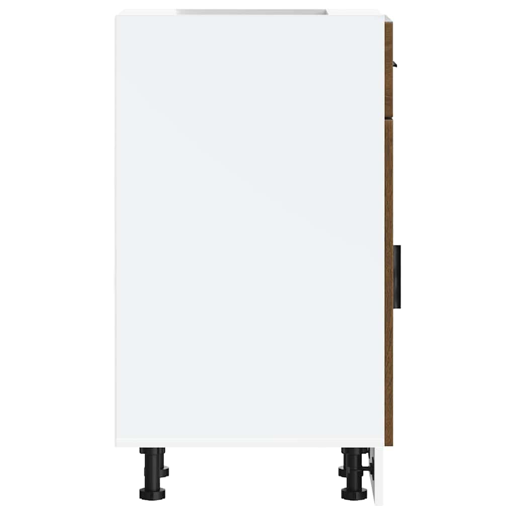 vidaXL ντουλάπι βάσης κουζίνας Porto Καφέ Δρυς κατασκευασμένο ξύλο