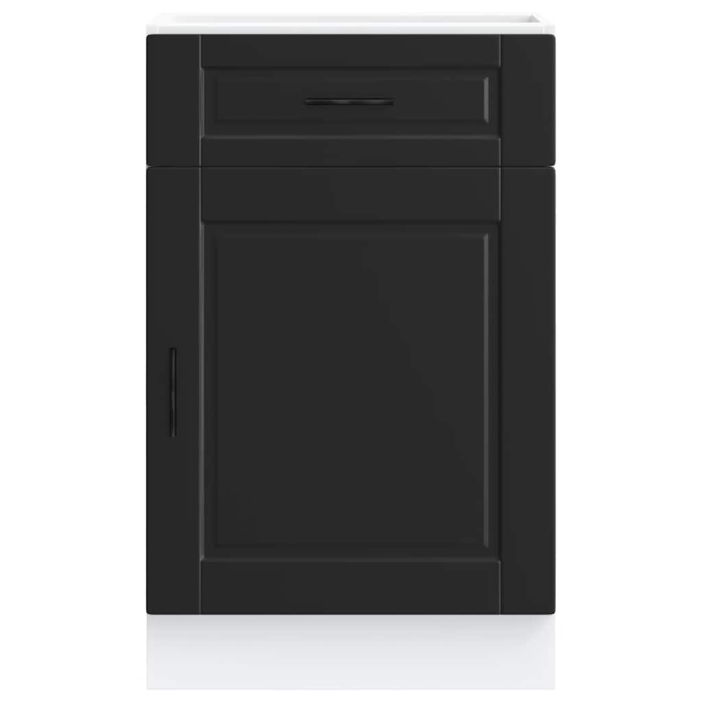 vidaXL ντουλάπι βάσης κουζίνας Porto Μαύρο κατασκευασμένο ξύλο