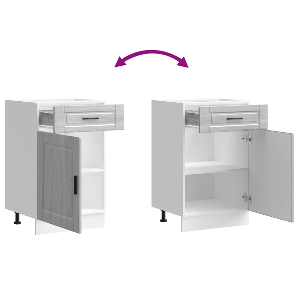 vidaXL ντουλάπι βάσης κουζίνας Porto Γκρίζο Σονόμα κατασκευασμένο ξύλο