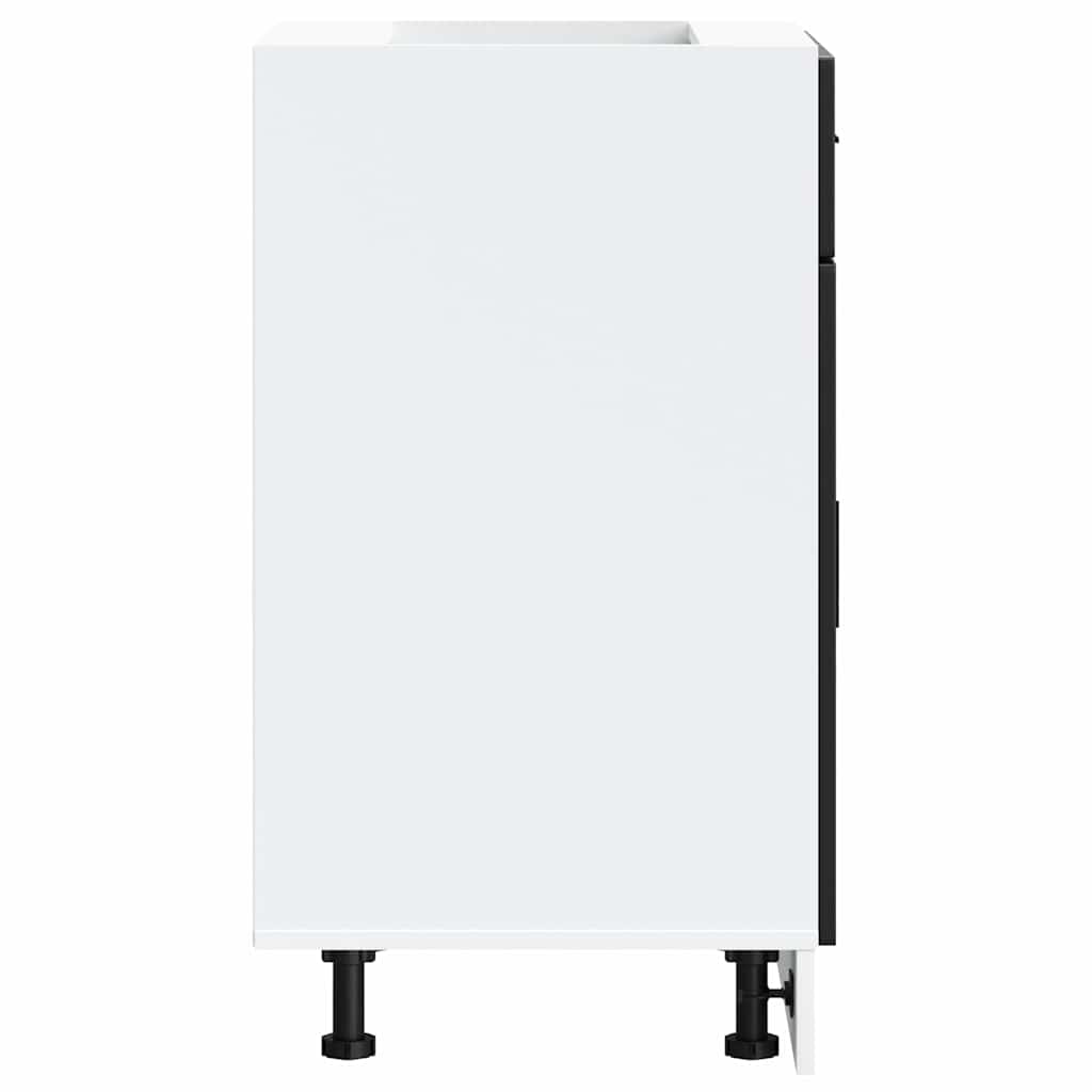 vidaXL ντουλάπι βάσης κουζίνας Porto Μαύρο κατασκευασμένο ξύλο