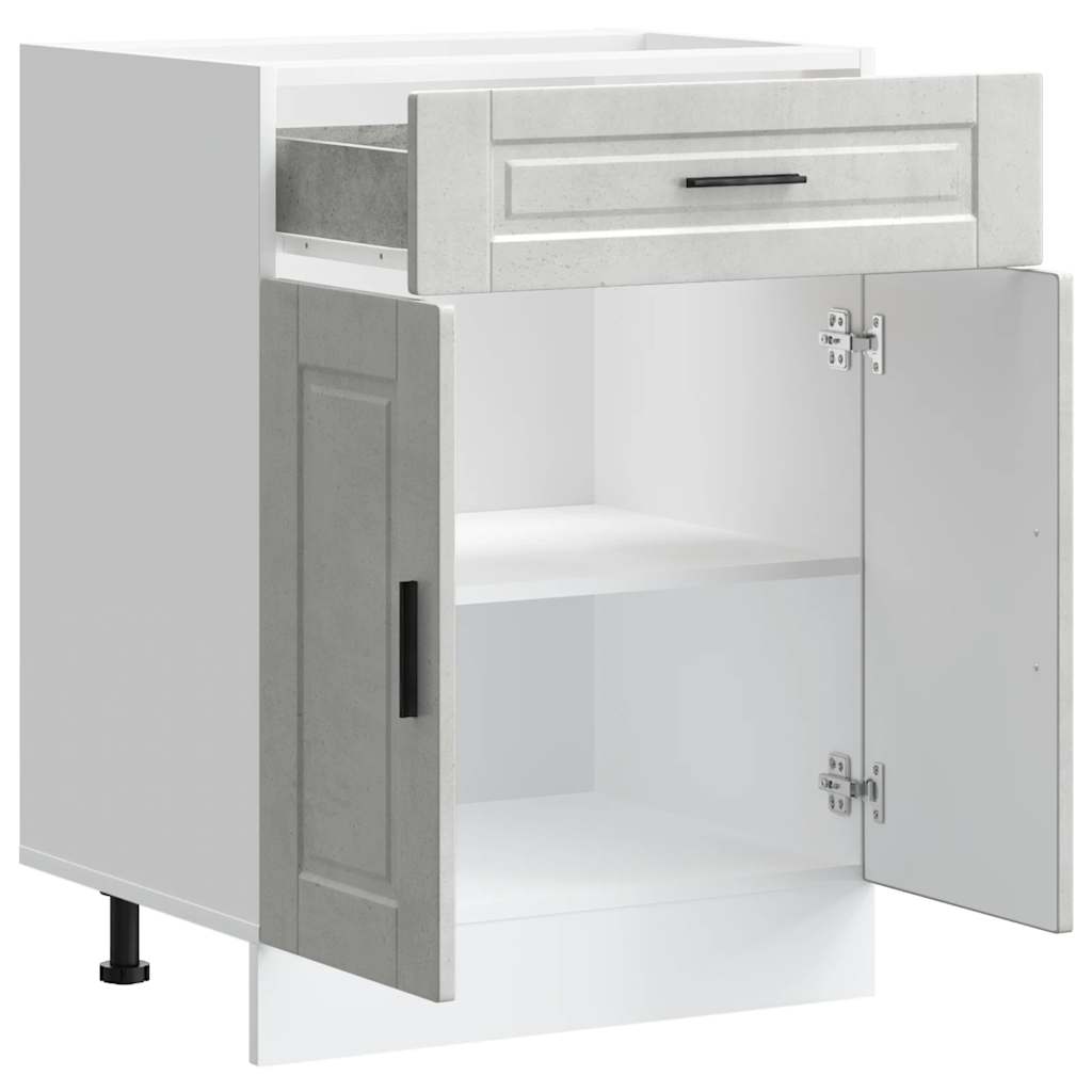 vidaXL ντουλάπι βάσης κουζίνας Porto Μπετόν Γκρι κατασκευασμένο ξύλο