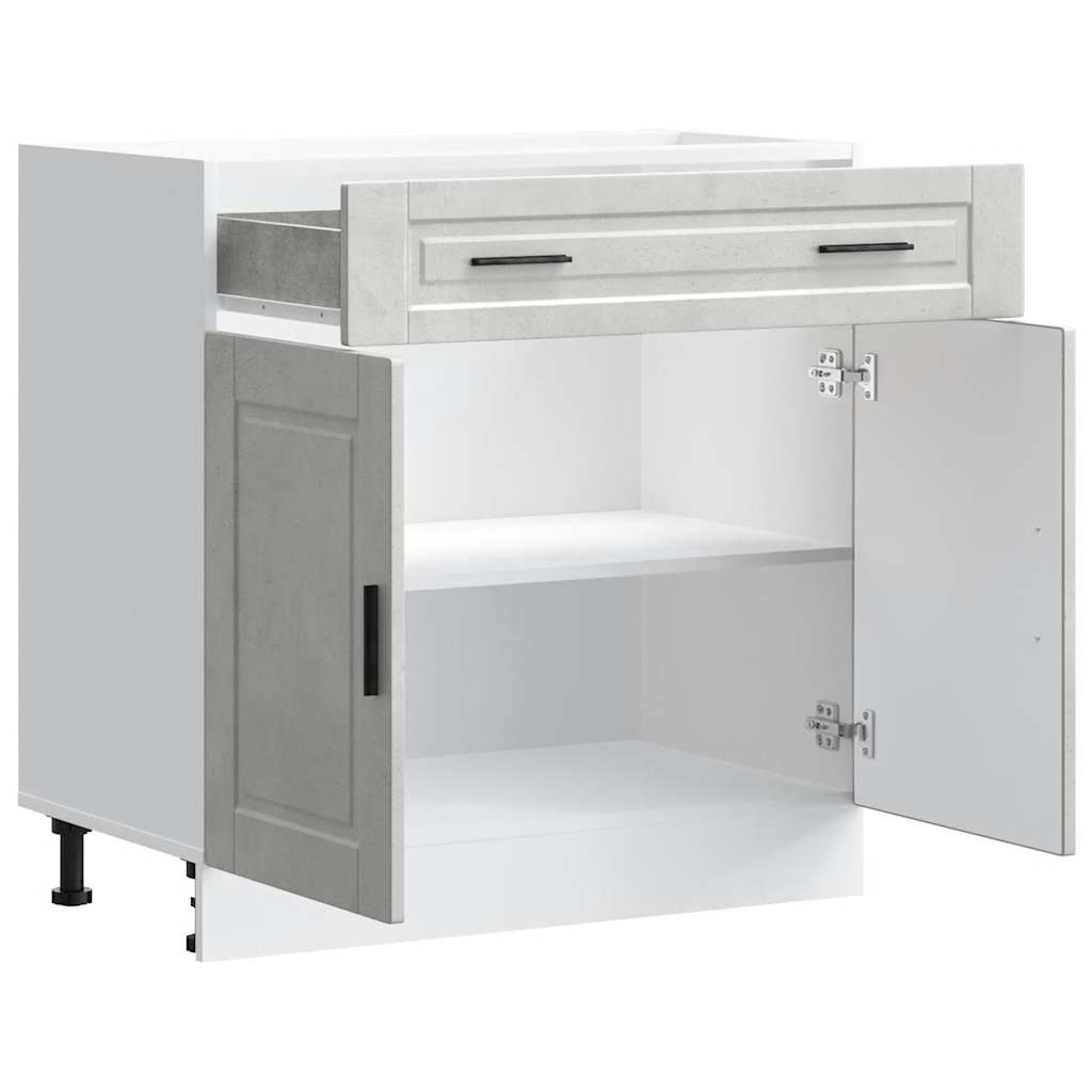 vidaXL ντουλάπι βάσης κουζίνας Porto Μπετόν Γκρι κατασκευασμένο ξύλο