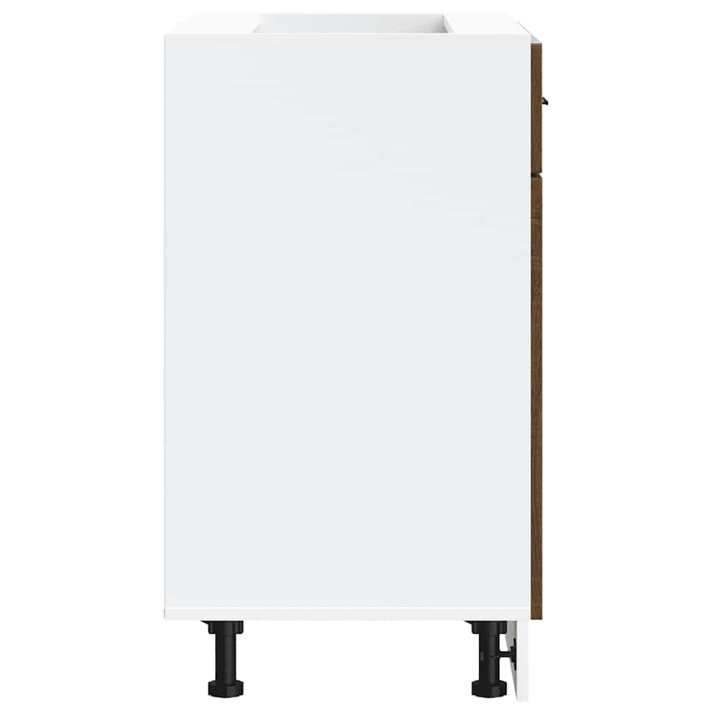 vidaXL ντουλάπι βάσης κουζίνας Porto Καφέ Δρυς κατασκευασμένο ξύλο