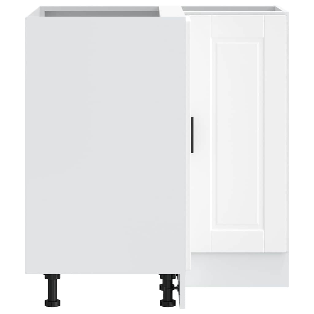 vidaXL Γωνιακό ντουλάπι βάσης κουζίνας Porto Λευκό Επεξεργασμένο Ξύλο