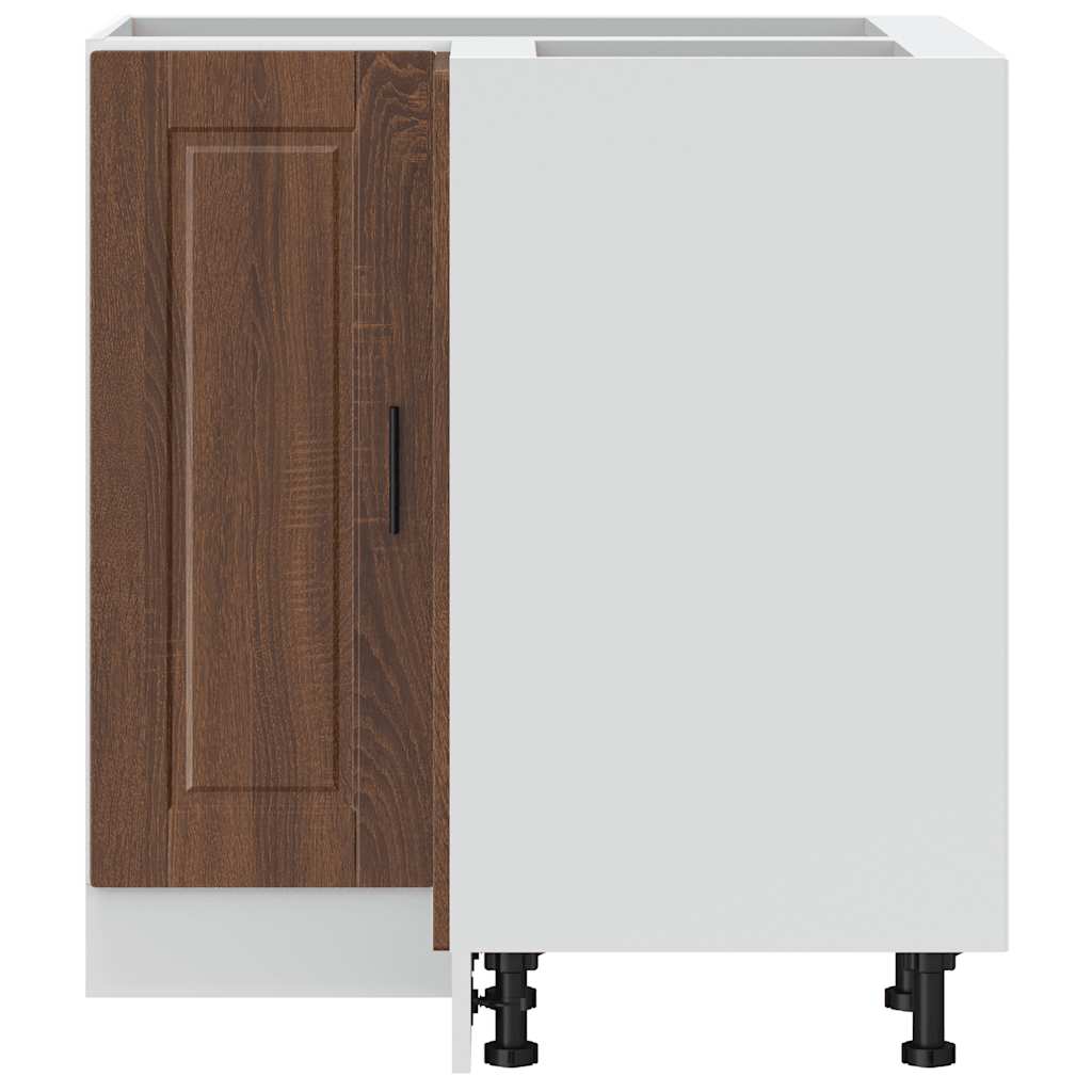 vidaXL Γωνιακό ντουλάπι βάσης κουζίνας Porto Καφέ Δρυς Επεξ. Ξύλο