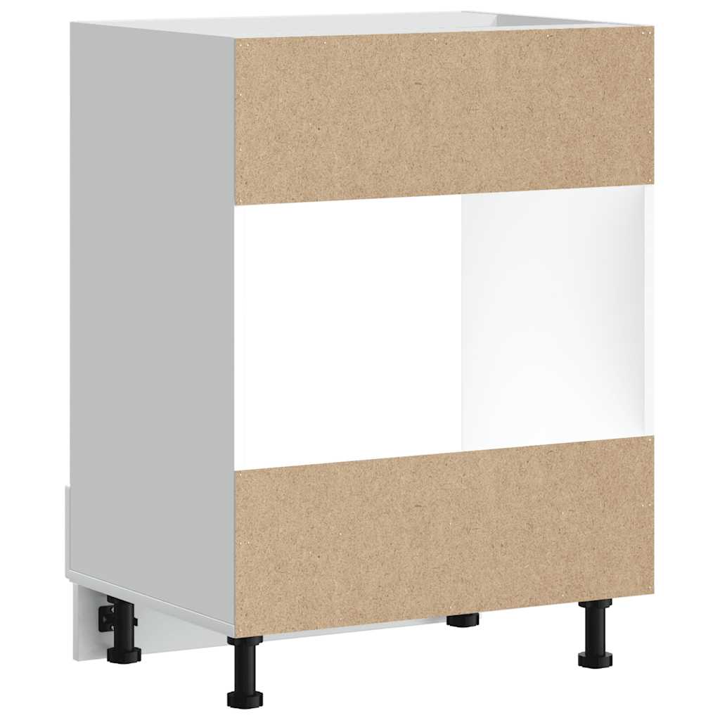 vidaXL Ντουλάπι φούρνου Porto Γυαλ. Λευκό Επεξεργασμένο ξύλο