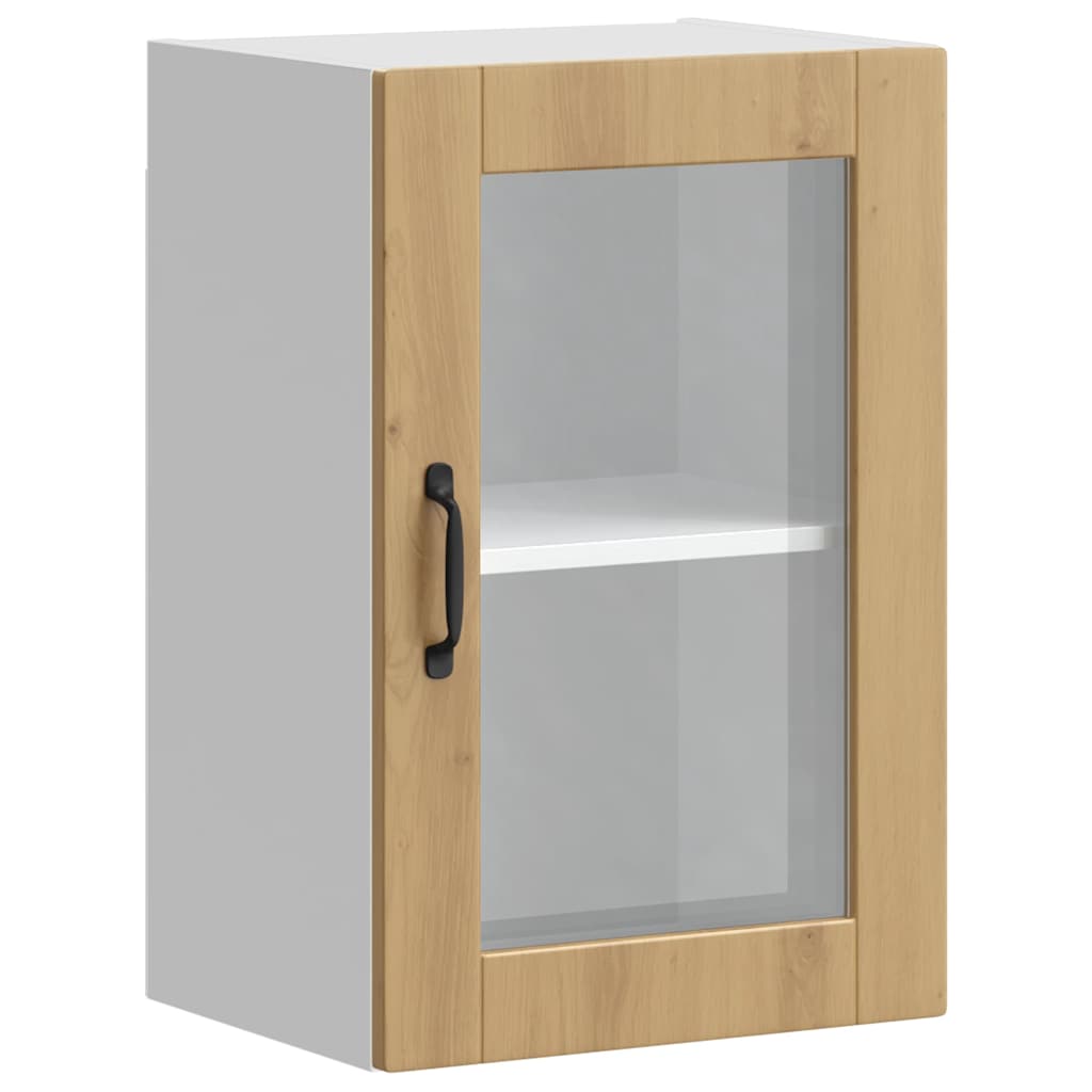 vidaXL Ντουλάπι τοίχου κουζίνας με γυάλινη πόρτα Porto Δρυς τεχνίτης