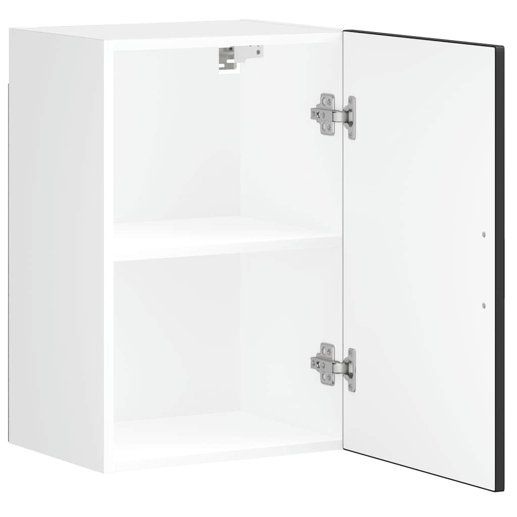 vidaXL ντουλάπι τοίχου κουζίνας "Porto" Μαύρο μηχανουργικό ξύλο