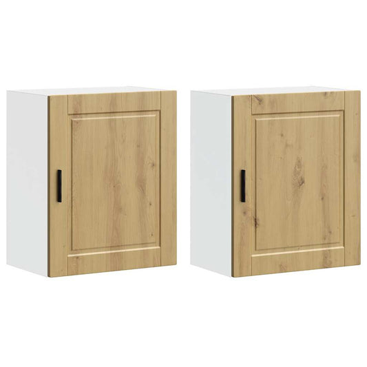 vidaXL ντουλάπια τοίχου κουζίνας 2 τεμάχια "Porto" Artisan Oak