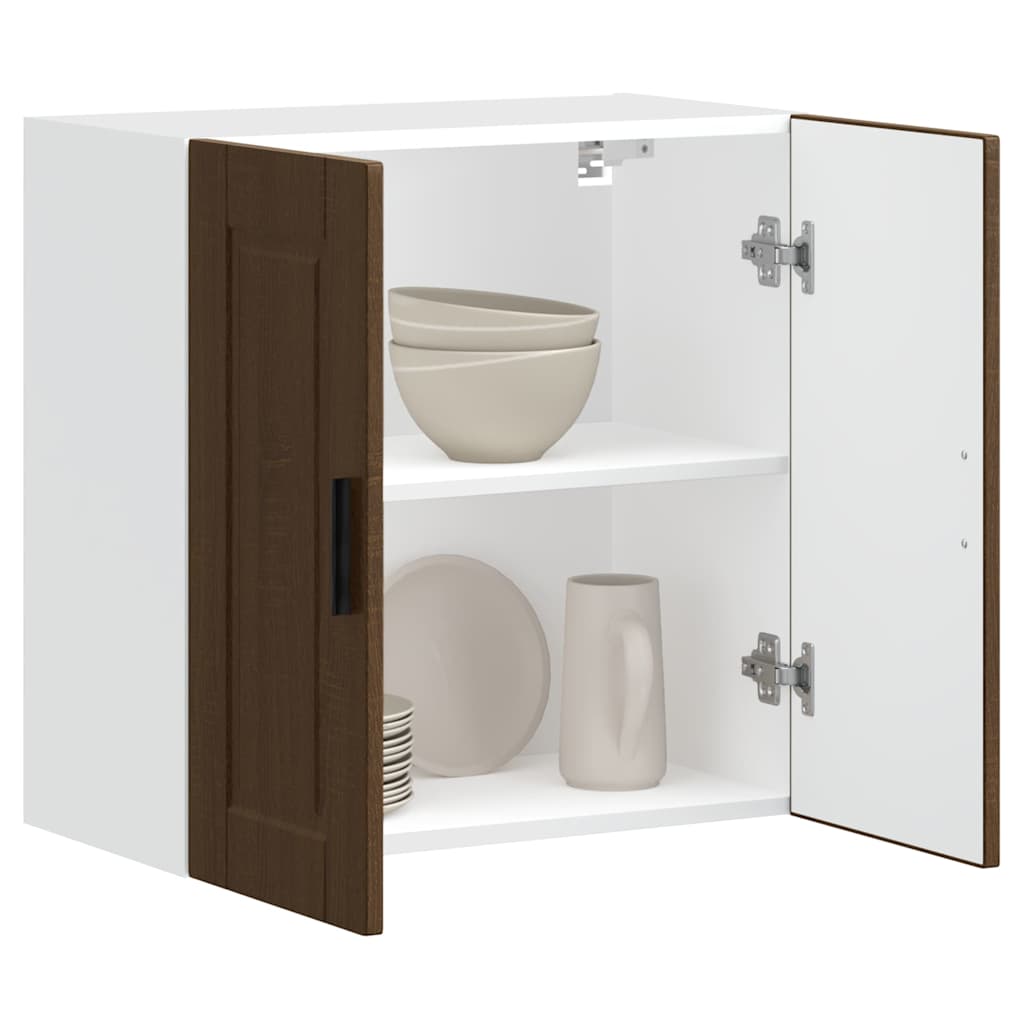 vidaXL ντουλάπι τοίχου κουζίνας "Porto" Καφέ δρυς καπλαμά Ξύλο