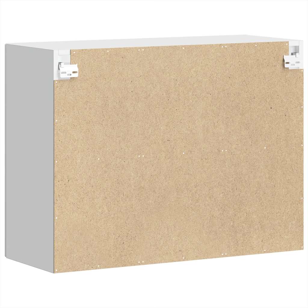 vidaXL Ντουλάπι τοίχου κουζίνας με γυάλινη πόρτα Porto Λευκό