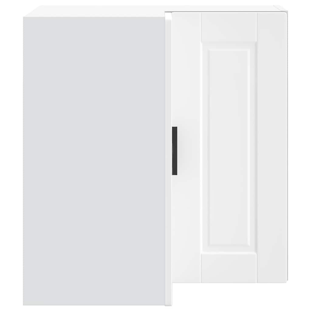 vidaXL Γωνιακό ντουλάπι τοίχου κουζίνας Porto Λευκό Επεξεργασμένο Ξύλο
