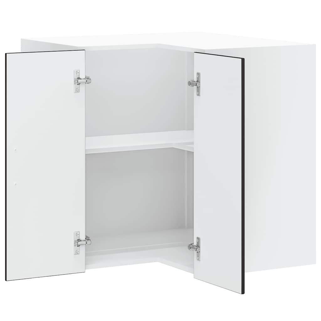 vidaXL Γωνιακό ντουλάπι τοίχου κουζίνας Porto Μαύρο Επεξεργασμένο Ξύλο