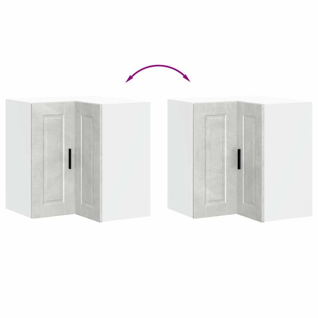 vidaXL Γωνιακό ντουλάπι τοίχου κουζίνας Porto Γκρι Σκυροδέματος