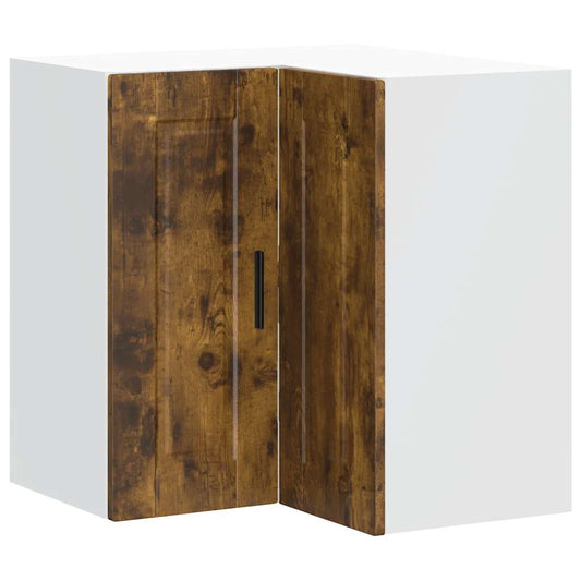 vidaXL Γωνιακό ντουλάπι τοίχου κουζίνας Porto Καπνιστή Δρυς Επεξ. Ξύλο