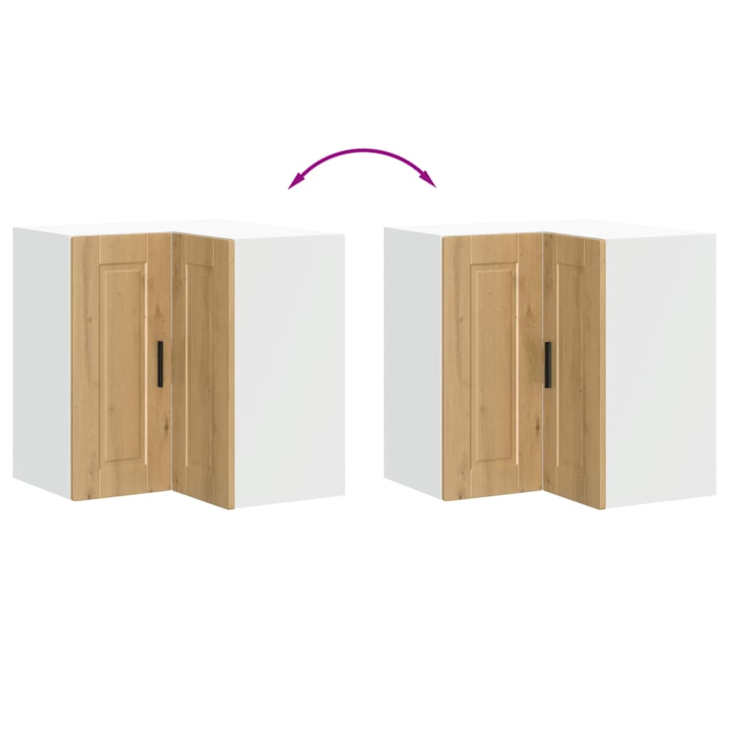 vidaXL Γωνιακό ντουλάπι τοίχου κουζίνας Porto Αρτισιανή Δρυς