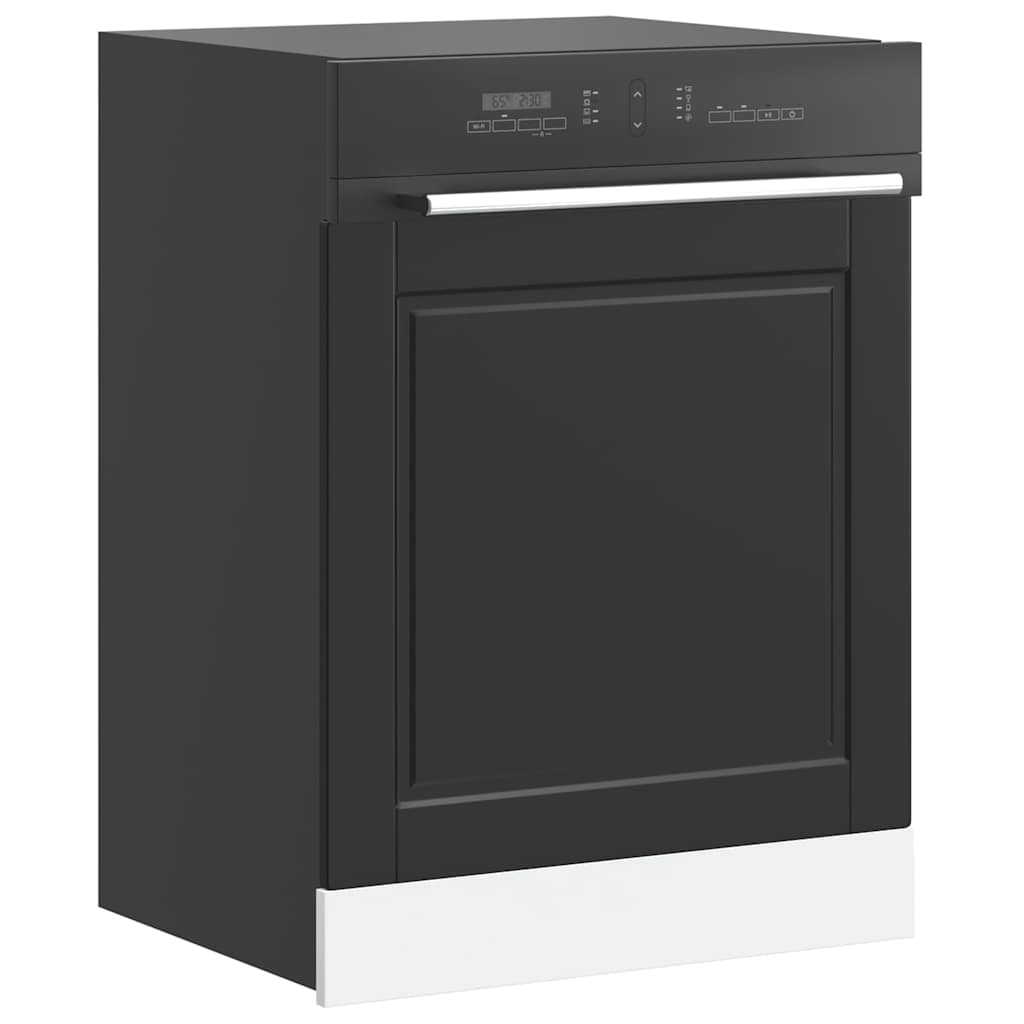 vidaXL Πίνακας πλυντηρίου πιάτων Porto Μαύρο 60x1,5x67 εκ. Επεξ. Ξύλο