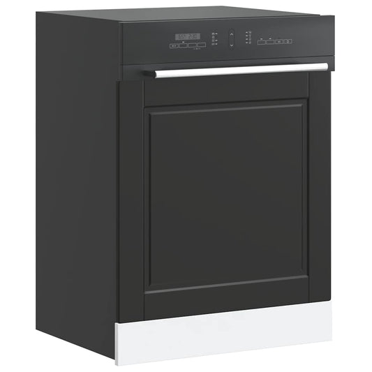 vidaXL Πίνακας πλυντηρίου πιάτων Porto Μαύρο 60x1,5x67 εκ. Επεξ. Ξύλο