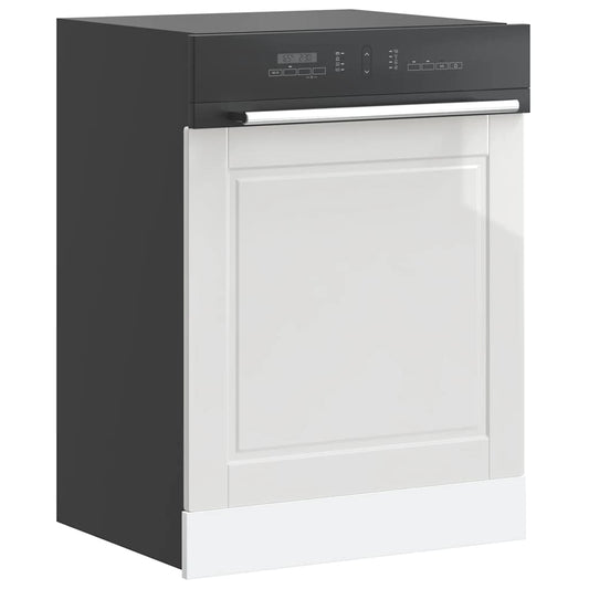 vidaXL Πίνακας πλυντηρίου πιάτων Porto Γυαλ. Λευκό 60x1,5x67 εκ.