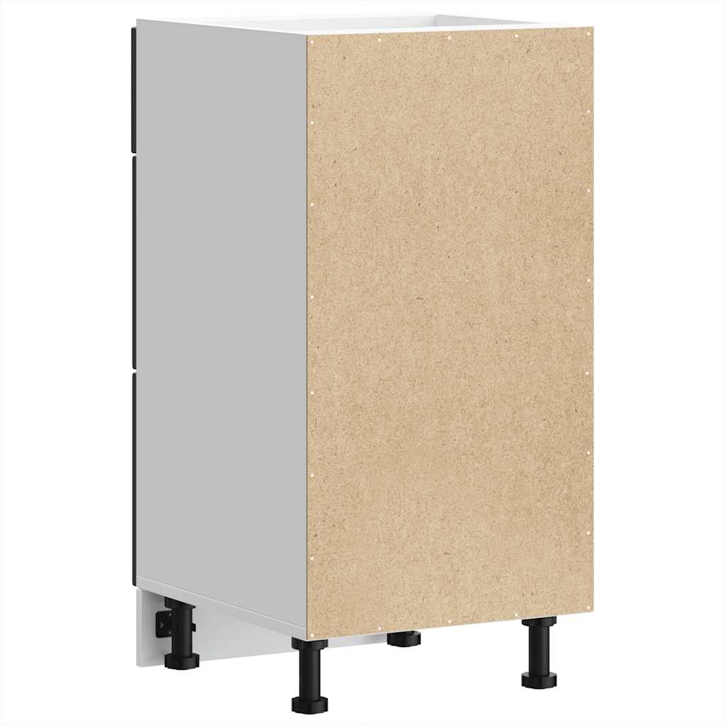 vidaXL Βάση Κουζίνας "Porto" Μαύρο από Μηχανικά Επεξεργασμένο Ξύλο