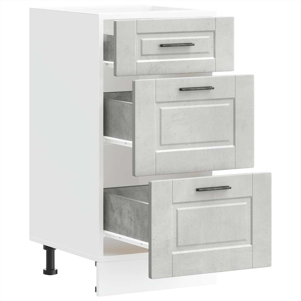 vidaXL ντουλάπι βάσης κουζίνας Porto Μπετόν Γκρι κατασκευασμένο ξύλο