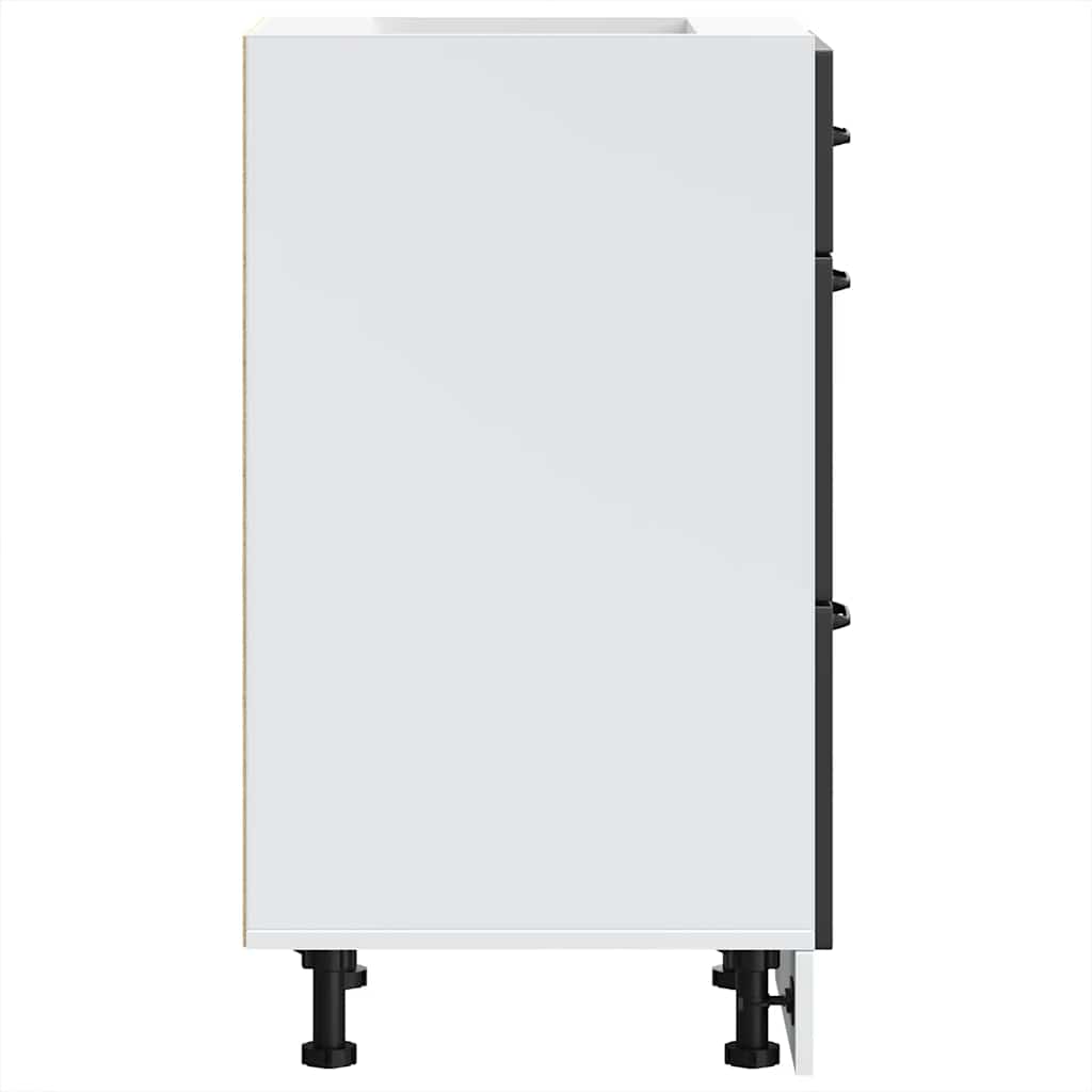 vidaXL ντουλάπι βάσης κουζίνας Lucca Μαύρο κατασκευασμένο ξύλο