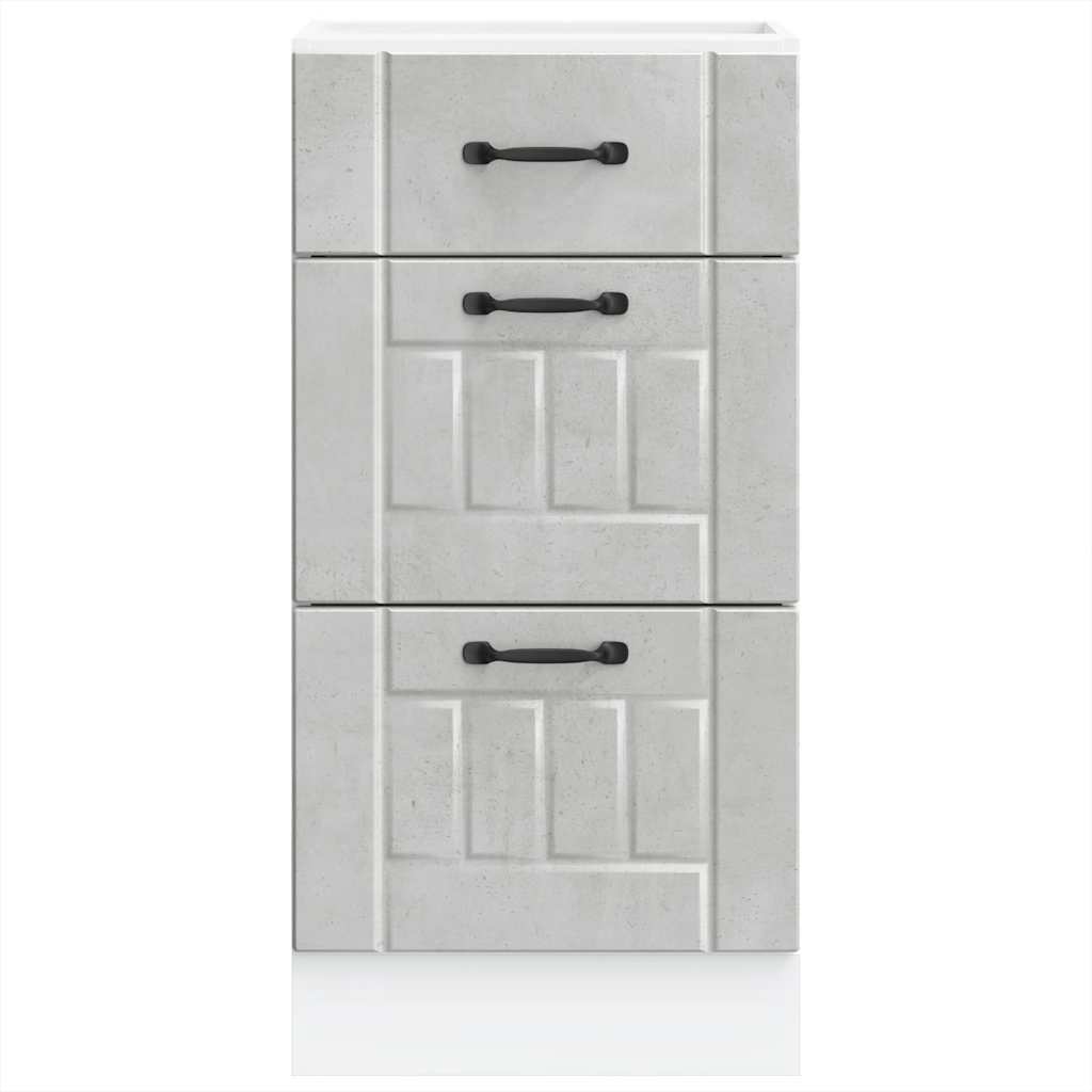 vidaXL ντουλάπι βάσης κουζίνας Lucca Μπετόν Γκρι κατασκευασμένο ξύλο