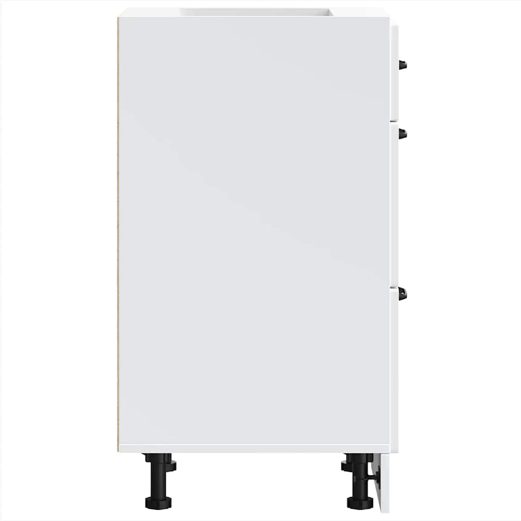 vidaXL ντουλάπι βάσης κουζίνας Kalmar Λευκό από Επεξεργασμένο Ξύλο