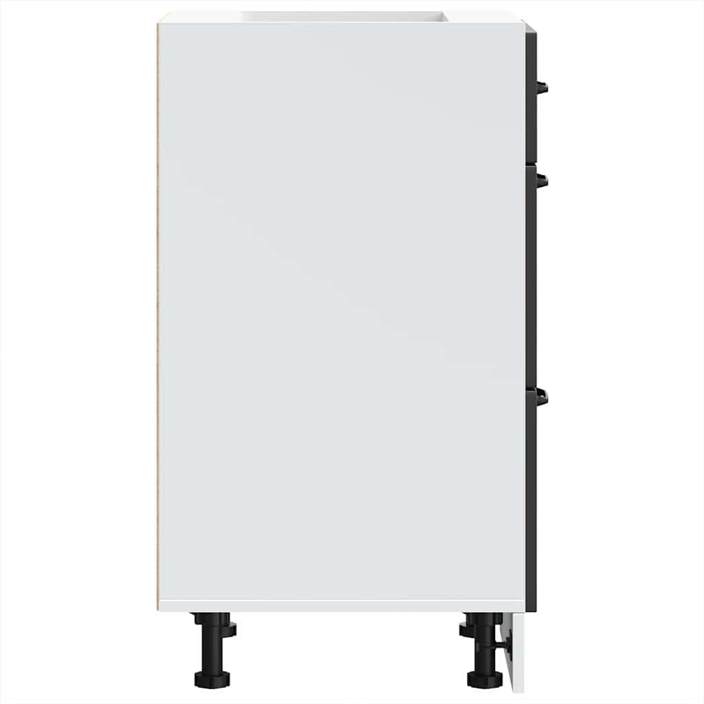 vidaXL ντουλάπι βάσης κουζίνας Kalmar Μαύρο από Επεξεργασμένο Ξύλο