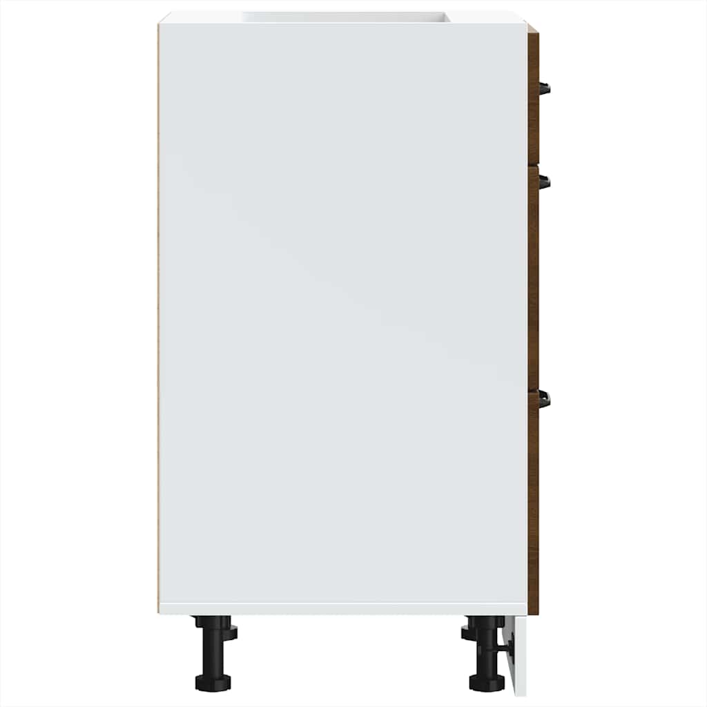 vidaXL ντουλάπι βάσης κουζίνας Kalmar Καφέ δρυς Επεξεργασμένο Ξύλο