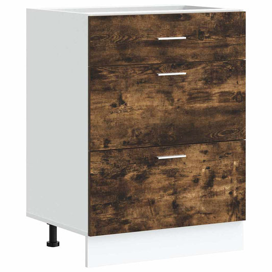 vidaXL ντουλάπι βάσης κουζίνας Lyon Καπνιστή βελανιδιά