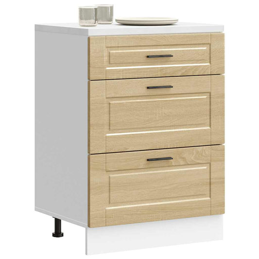 vidaXL ντουλάπι βάσης κουζίνας Porto Δρυς sonoma κατασκευασμένο ξύλο