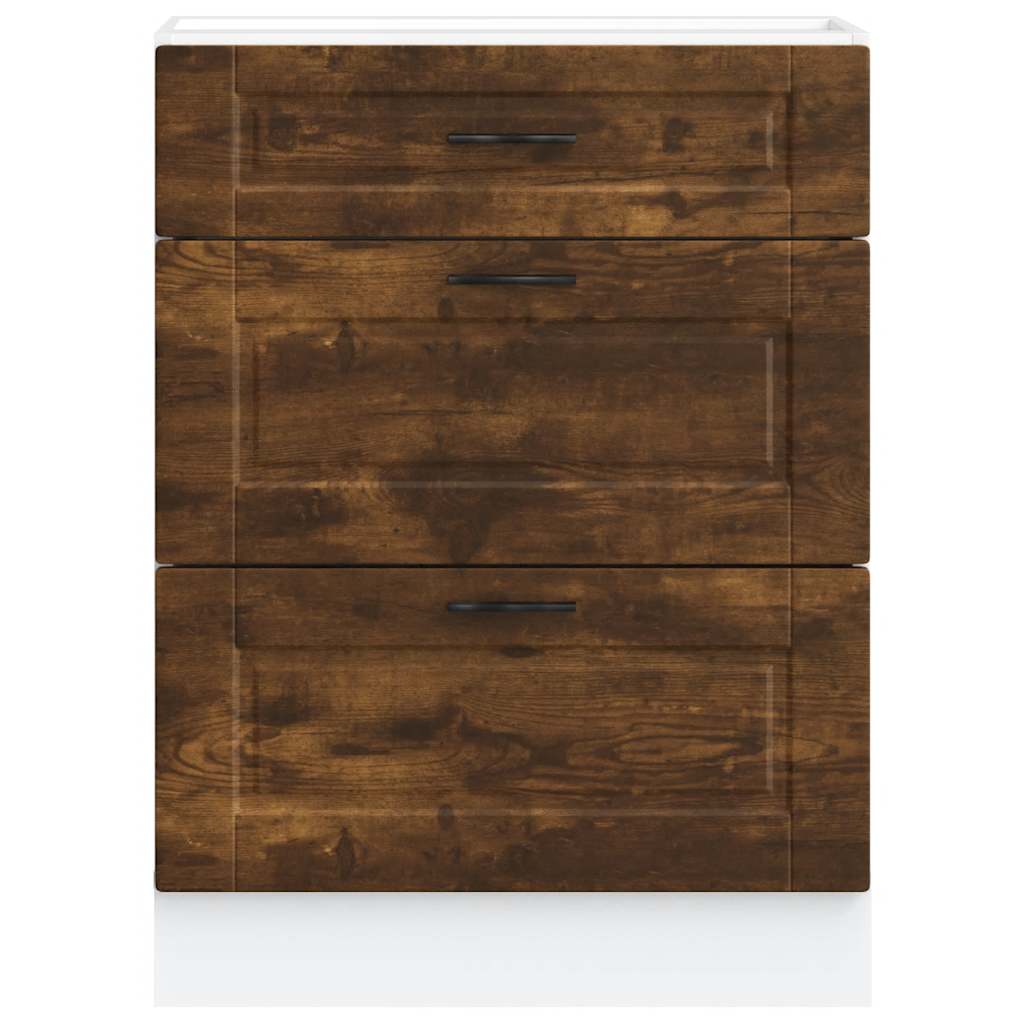 vidaXL ντουλάπι βάσης κουζίνας Porto Καπνιστή βελανιδιά