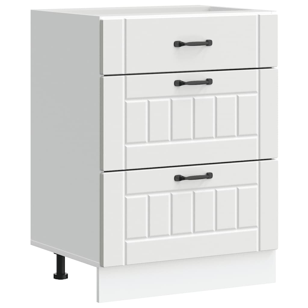 vidaXL ντουλάπι βάσης κουζίνας Lucca Λευκό κατασκευασμένο ξύλο