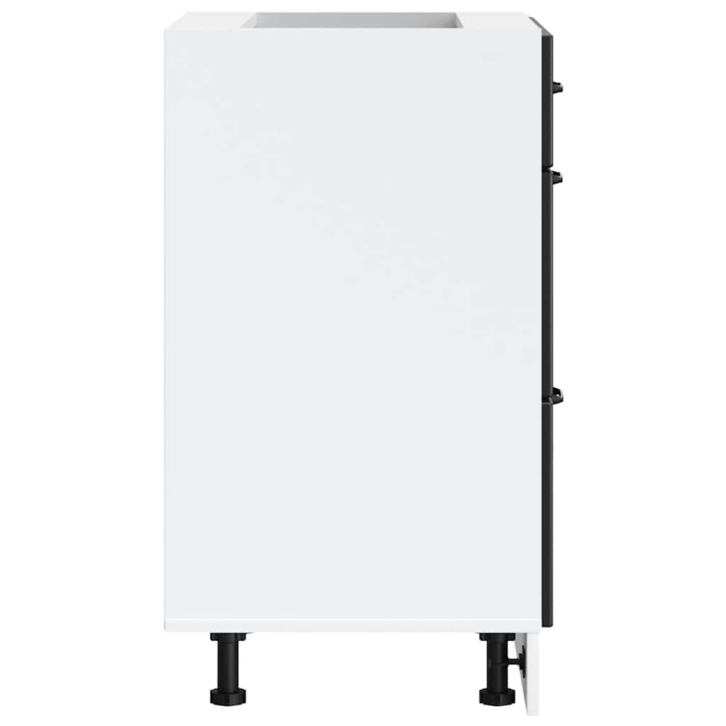 vidaXL ντουλάπι βάσης κουζίνας Lucca Μαύρο κατασκευασμένο ξύλο