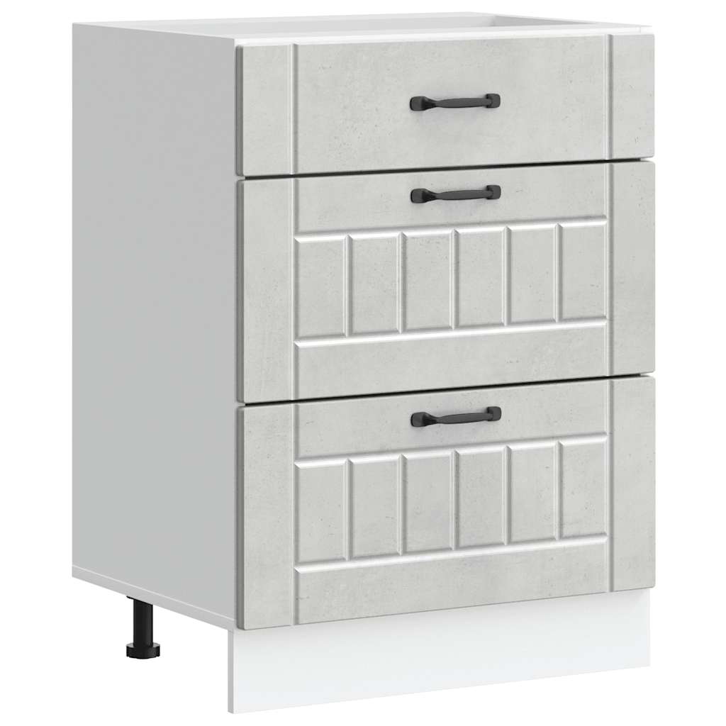 vidaXL ντουλάπι βάσης κουζίνας Lucca Μπετόν Γκρι κατασκευασμένο ξύλο