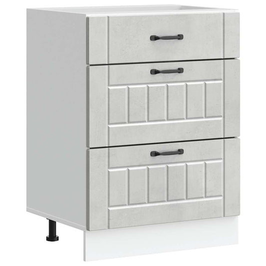 vidaXL ντουλάπι βάσης κουζίνας Lucca Μπετόν Γκρι κατασκευασμένο ξύλο