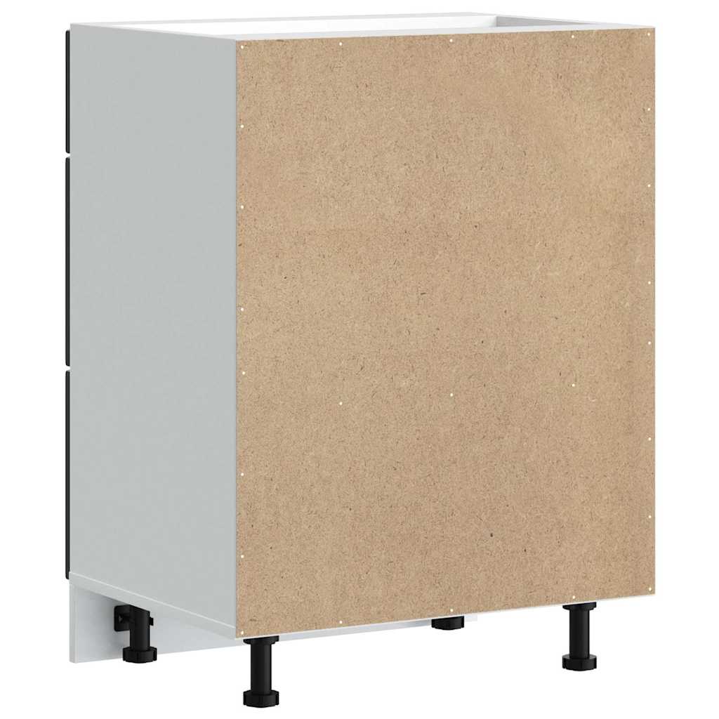 vidaXL ντουλάπι βάσης κουζίνας Kalmar Μαύρο από Επεξεργασμένο Ξύλο