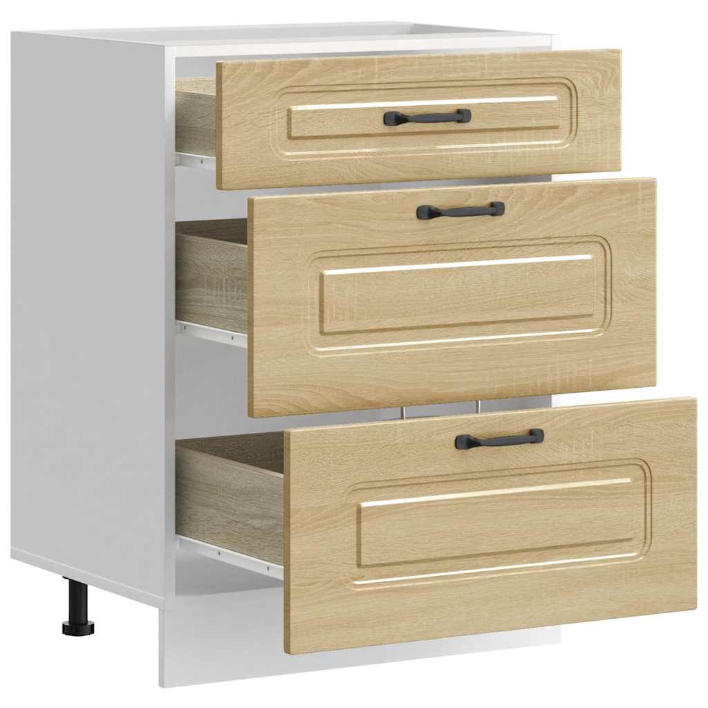 vidaXL ντουλάπι βάσης κουζίνας Kalmar Sonoma δρυς Επεξεργασμένο Ξύλο